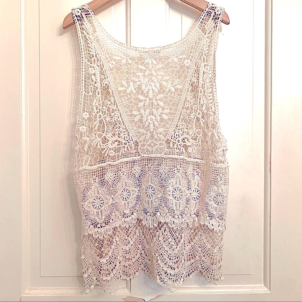 Garage crochet sleeveless top